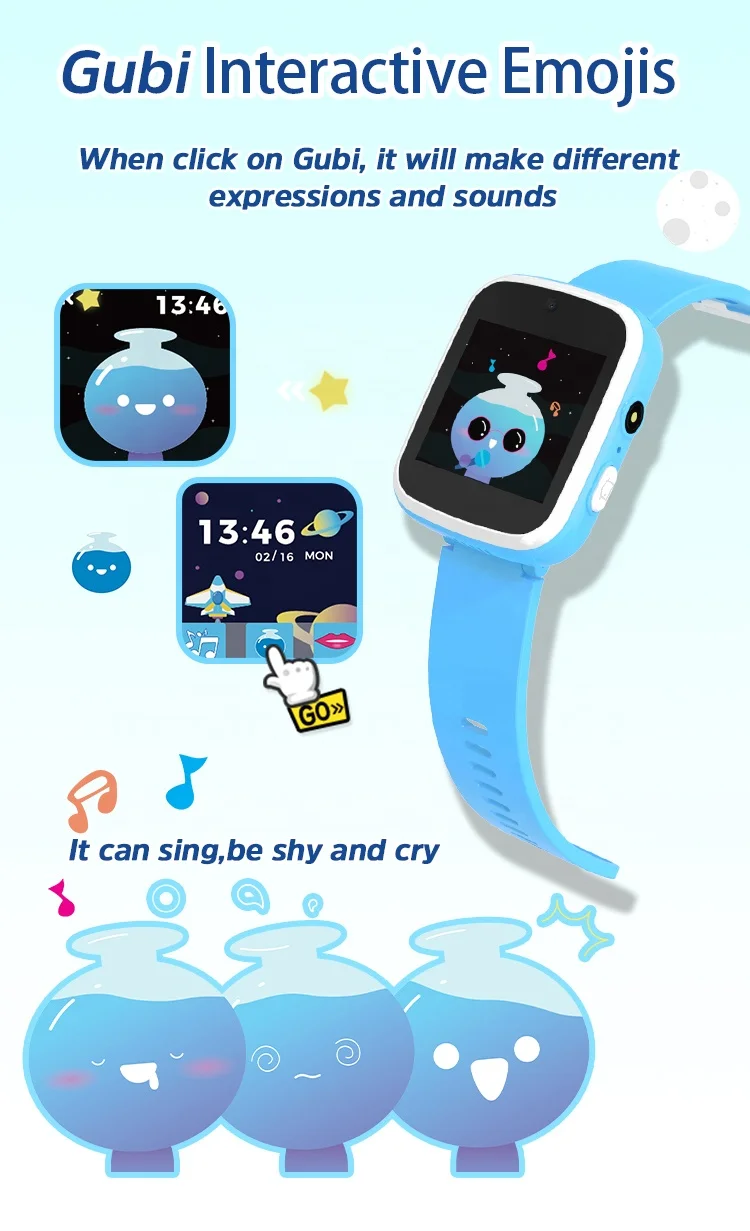 2023 Explosive Models CTW11X Kids Child Children Smart Watch Toys with 0.3MP Dual Camera Video Pedometer Time Teacher for Girls