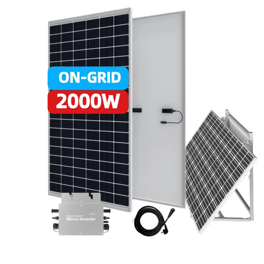 2000W HISUN MPPT VDE On Grid Micro Inverter Solar Panels Solar Energy System