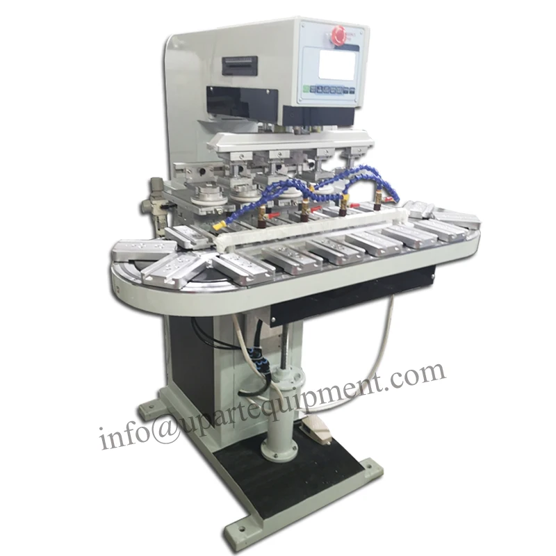 turntable 4 color pad printing machine for skateboard wheels