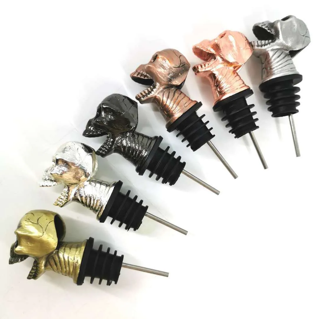 Wholesale Dispenser Zinc Alloy Deer Elk Lion Head Mouth Pour Wine Extractor Silver Wine for Bar accessories