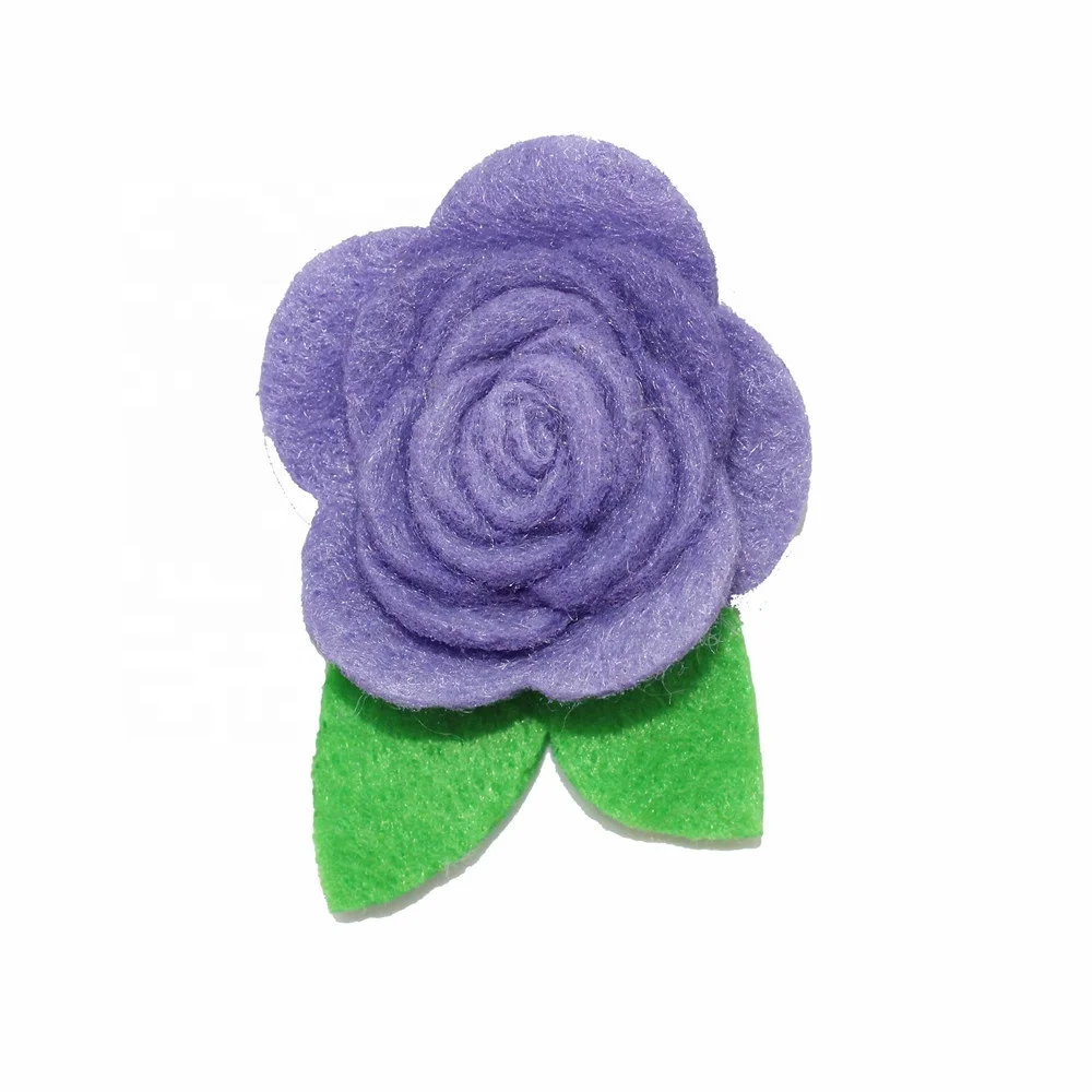 
Wholesale Garment Accessories Artifical Handmade Craft Fabric Felt Rose Flowers 