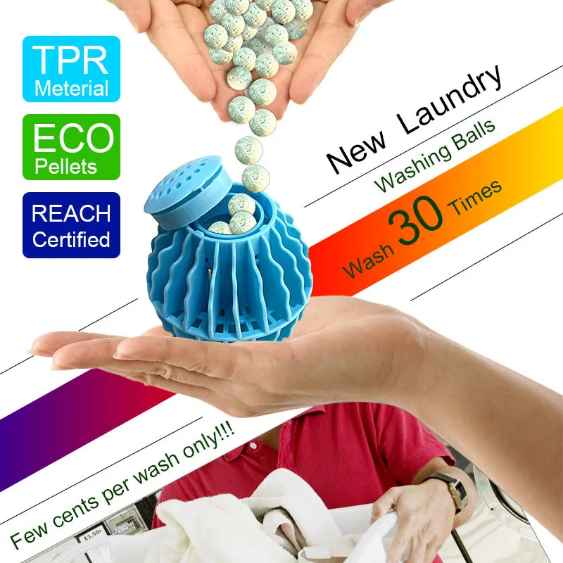 2022 Latest Eco-friendly Laundry Washing Ball for washing clothes without detergent!