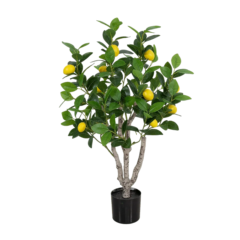 Senmasine 60cm 80cm 100cm 120cm 150cm Fake Potted Plants Home Indoor Decoration Artificial Lemon Trees