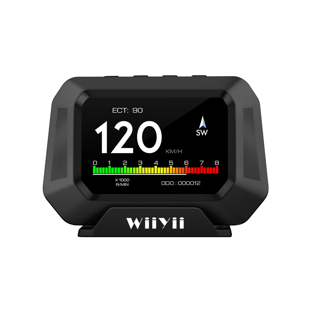 P21 Car HUD Head Up Display On-board Computer Digital GPS Speedometer Slope Meter OBD2 Diagnostic Tool