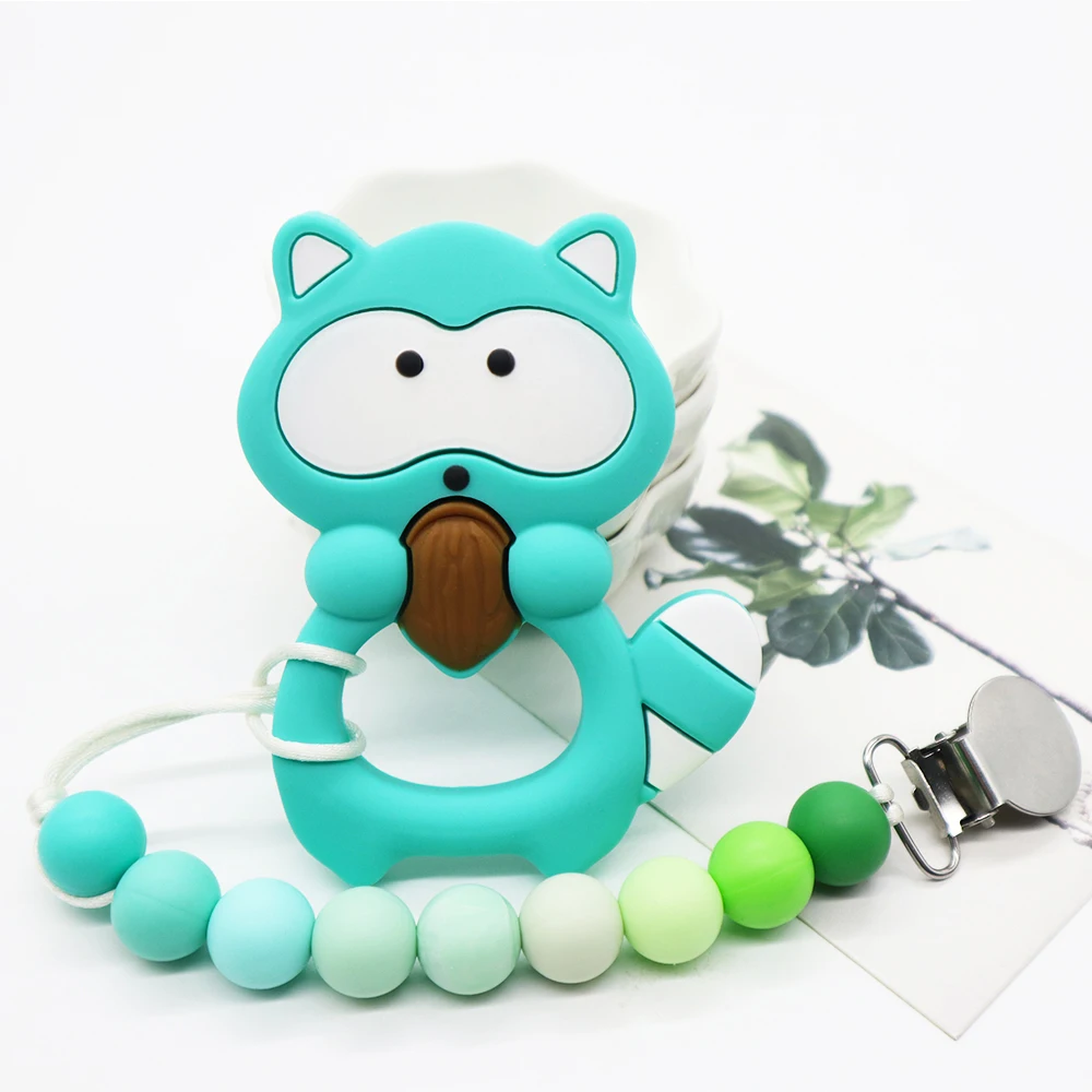 Wholesale Soft Chew Pendant Teething Toy Necklace Pendant Food Grade Silicone Baby Teether