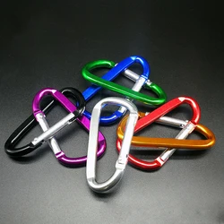 80mm carabiner personalized anodized aluminum D ring key chain custom carabiner