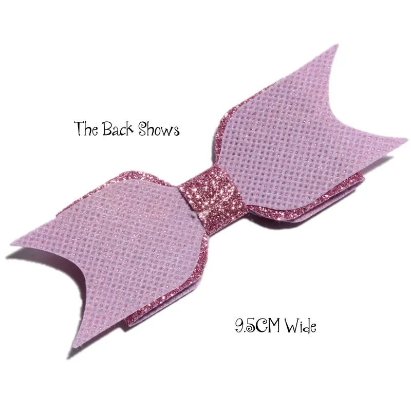 50PCS/Bag Newborn Three Layers Glitter Gold Powder Hair Bows for Hair Clips Handmade Shiny Hairbows for Girls Hair Accessories