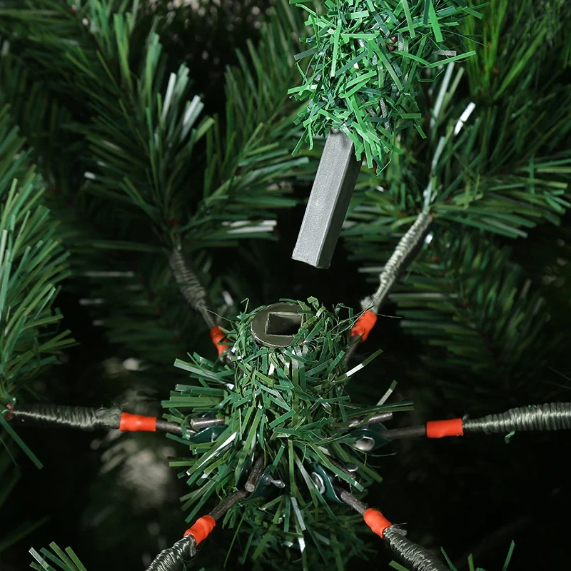 Wholesale artificial 100% recycled 180cm Pine needle and PVC mixed leaves beautiful decor christmas tree