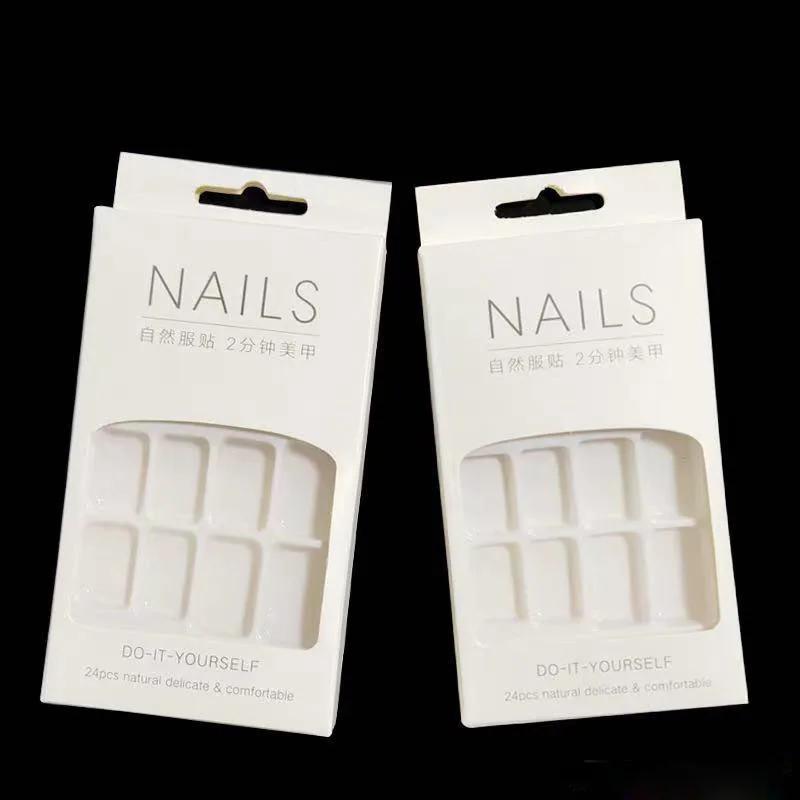 Custom Logo Printing Put On PVC Plastic Inner Display Box Nail Packaging Boxes With Window