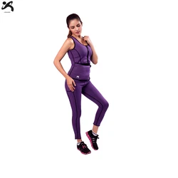 Wholesale Fitness Tummy Trainer Vest Running Sports Yoga Suit Sweat Shaper Suit Fat Burning Loss Waist Trainer Corset