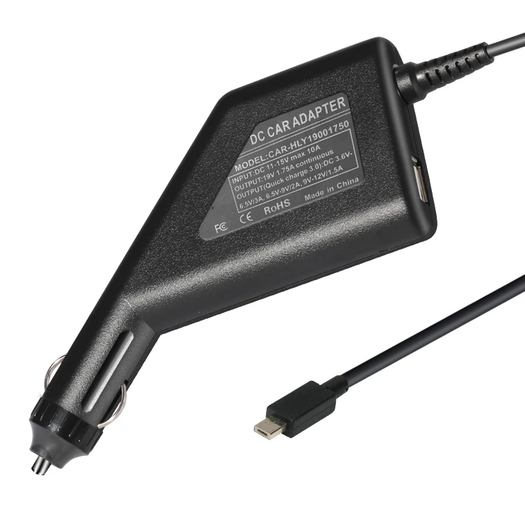 Laptop car charger QC3.0 USB  19V 1.75A 33W for Asus X205T