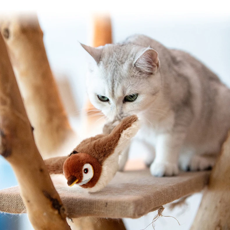 Popular Fun Electric Fancy Cat Toy Rotates To Simulate Flying Birds Cat Teaser Toy