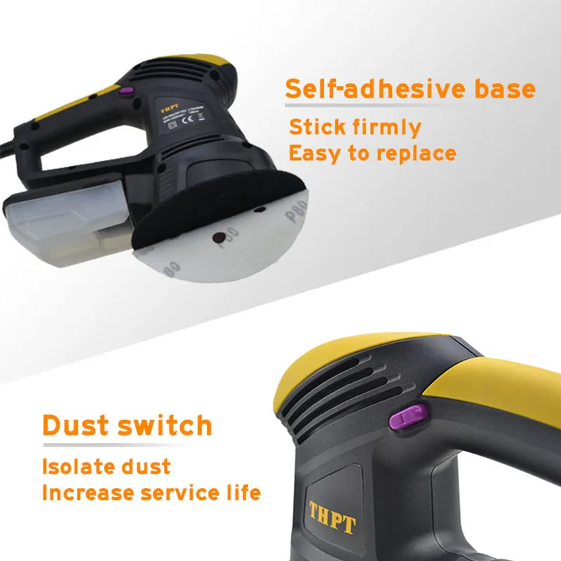 450W 125mm Electric Sander Sanding Electric Sander Strong Orbital Sander Machine