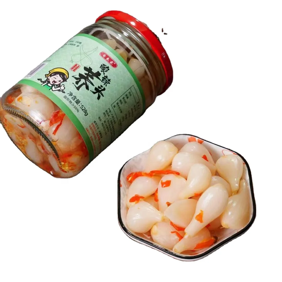 Pickled leeks with hot and sour salt - delicious Chinese sour pickles