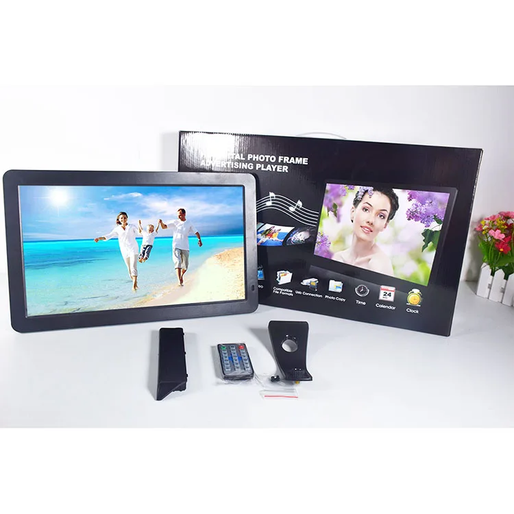 New Fashion Metal Body Hot Sale Lcd Screen Electronic Picture Digital Photo Frame 15.6 Inch Picture