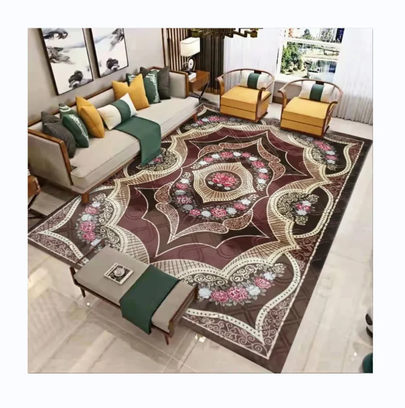 China wholesale factory supply woven embossed thick velvet raschel floral karpet mink Karpet  large carpets for living room