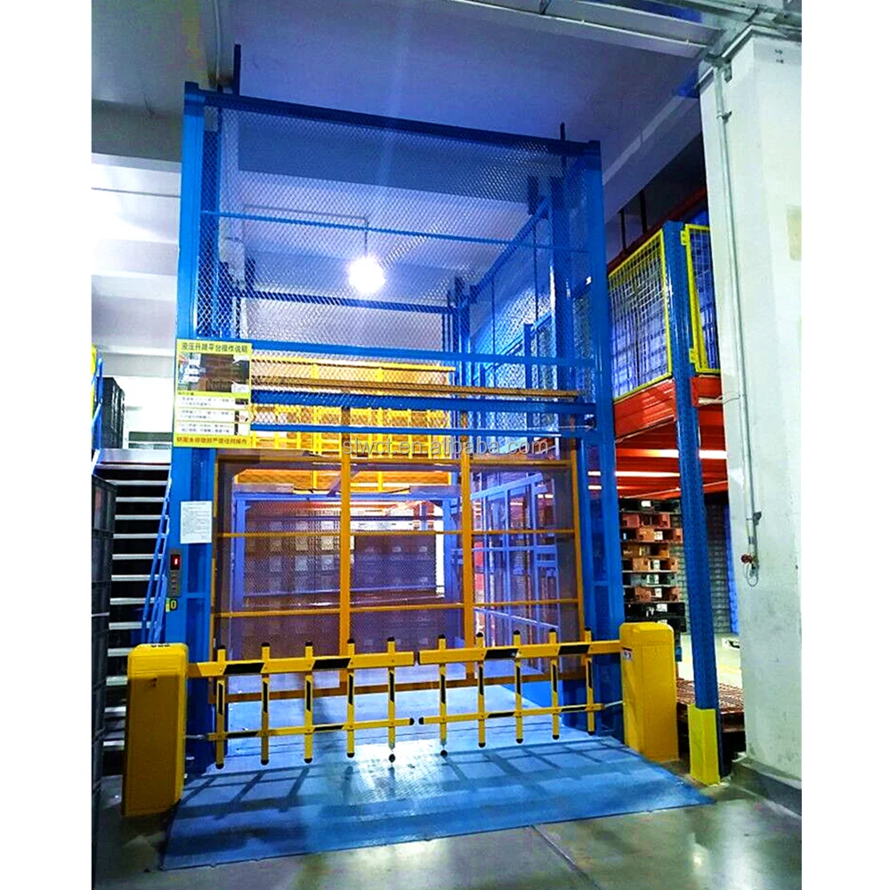 2 ton Industrial Goods Lift for Sale Vertical Hydraulic Warehouse Cargo Lift