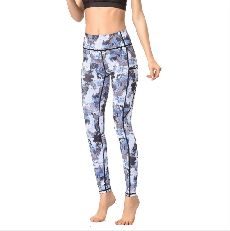 
omens Yoga Pants with Pockets High Waist Workout Leggings Running Pants Printed Yoga Leggings Barre Clothes 