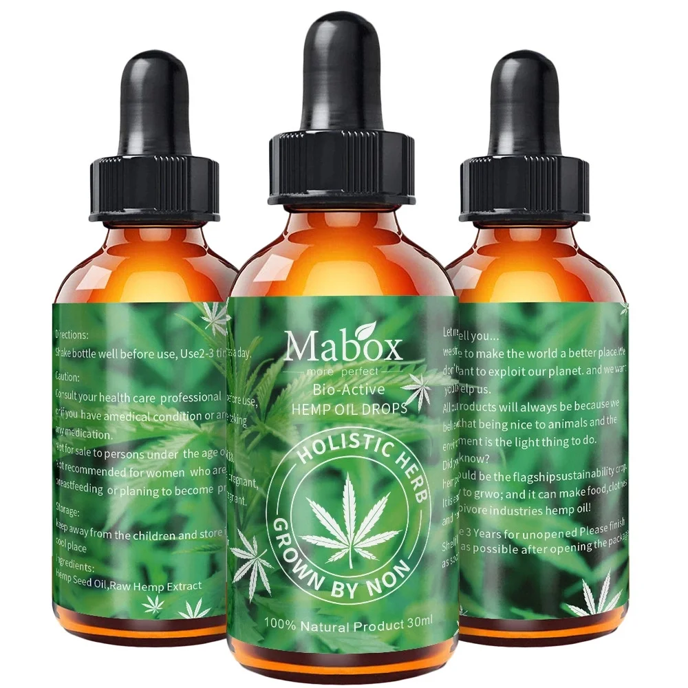  Бесплатный образец масла CBD 100% органическое конопляное масло для облегчения боли и