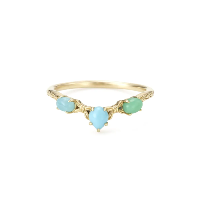 Fine Tricolor Stone Natural Onyx Emeralds Sterling Silver Fine Ring For Women