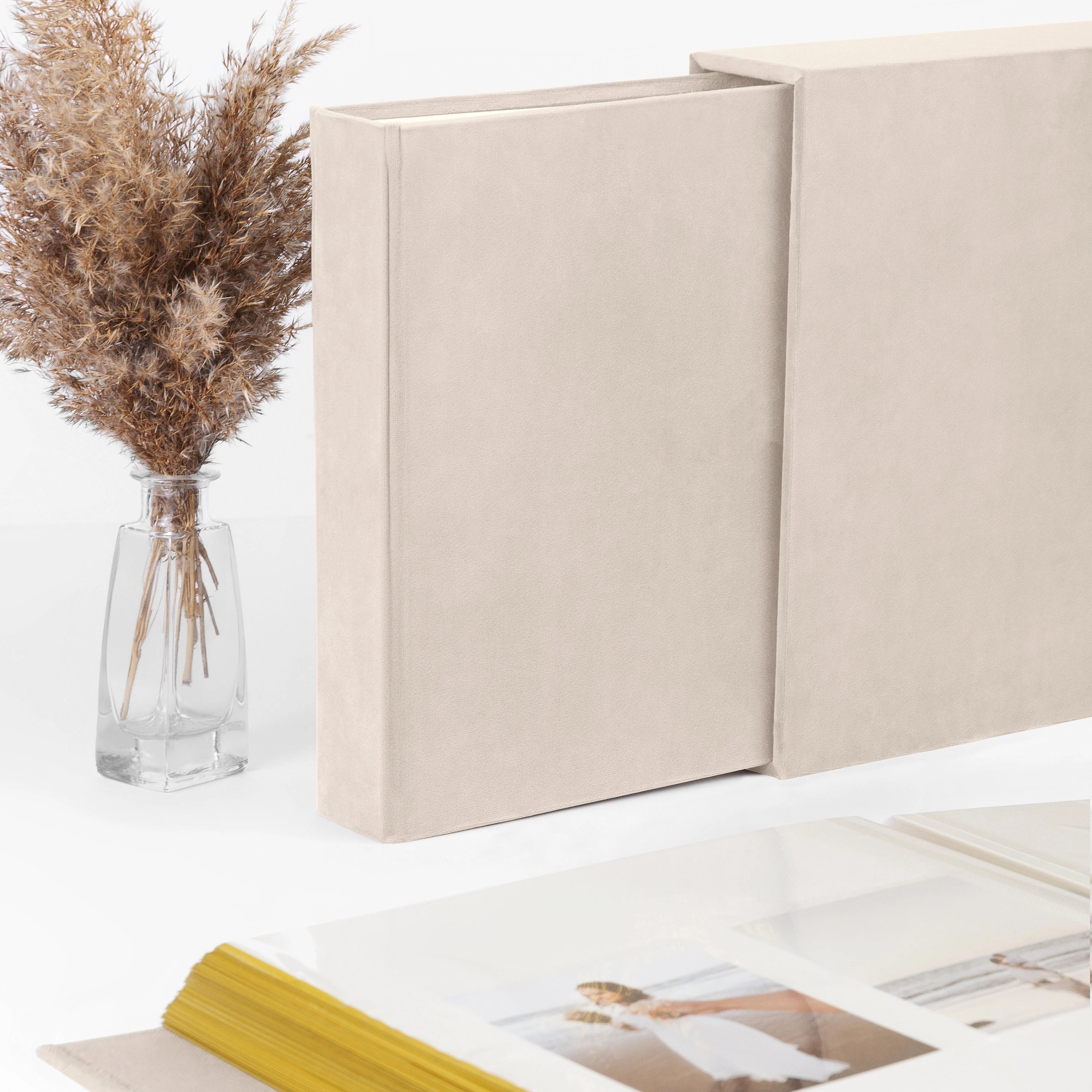 Custom Printing Large Wedding Velvet Self-adhesive Album Family Photo Album Travel Book  Anniversary Scrapbook