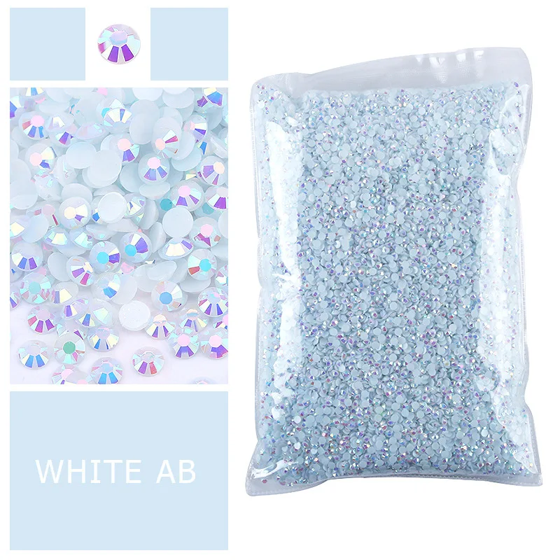10000pcs bag 6mm resin Flatback Rhinestones Round Crystal Nail Art Rhinestones Round Beads Sizes for Nails Decoration_15