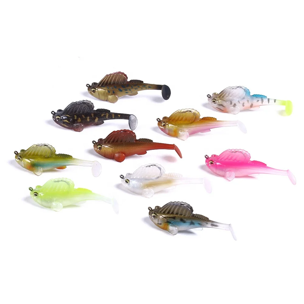 7 см 14g мягкие приманки рыболовные Щука бас глубокий бег весло хвост lead jig leurre Pesca Swimbait