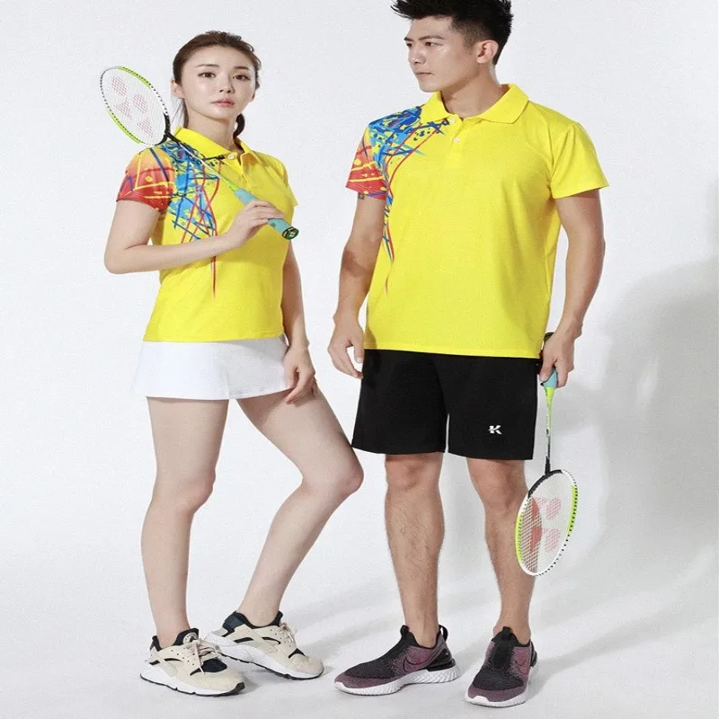 Quick Dry Badminton Suit Unisex Sports Suit Set Table Tennis Custom Polo Shirt Tennis Jersey Golf Shirt Table Tennis Shirts