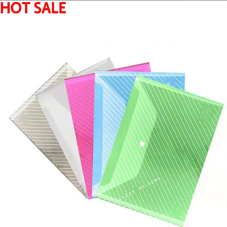 Bsci Pp Hard Plastic Snap Envelope Document File Folder With Customized Printing