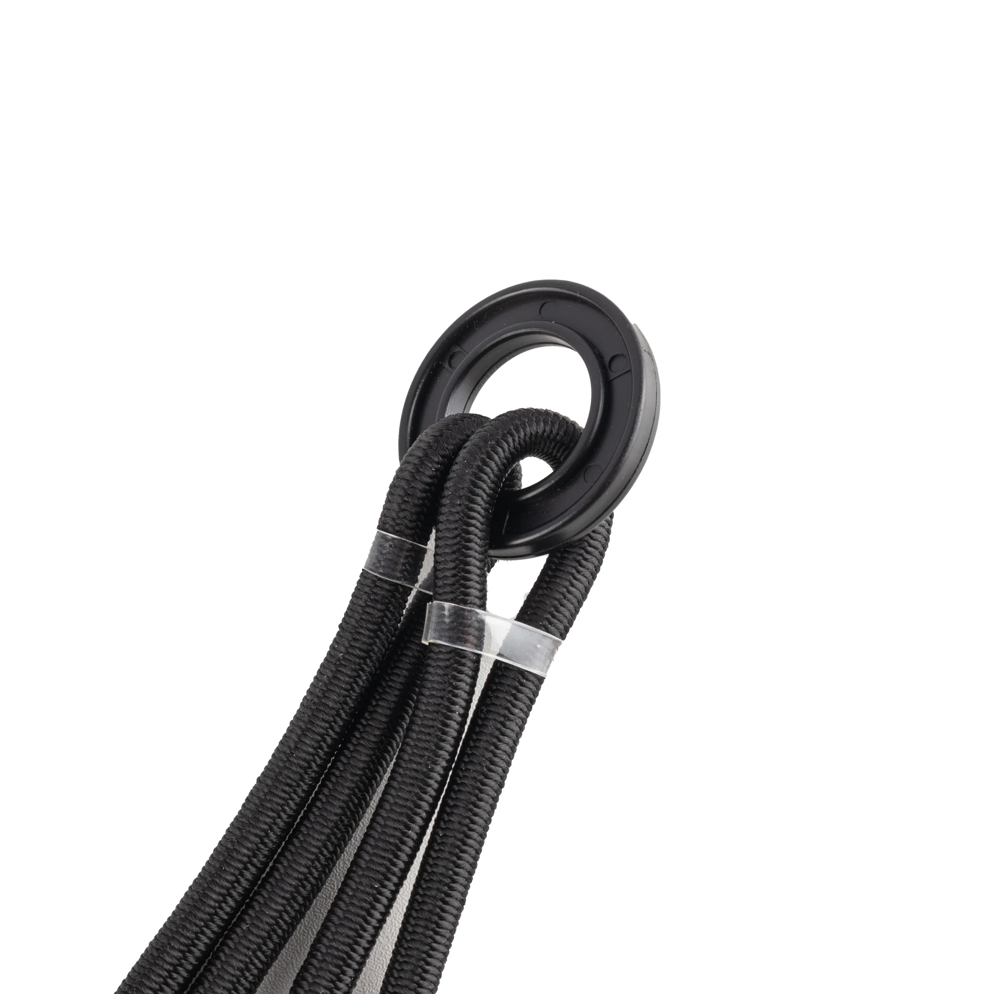 black wholesale price custom size 8mm 10mm adjustable elastic bungee straps kits with steel core hooks