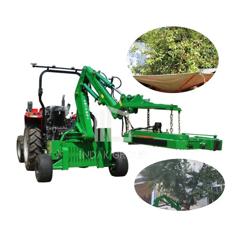 Fruit tree shaking machine for harvesting fruits