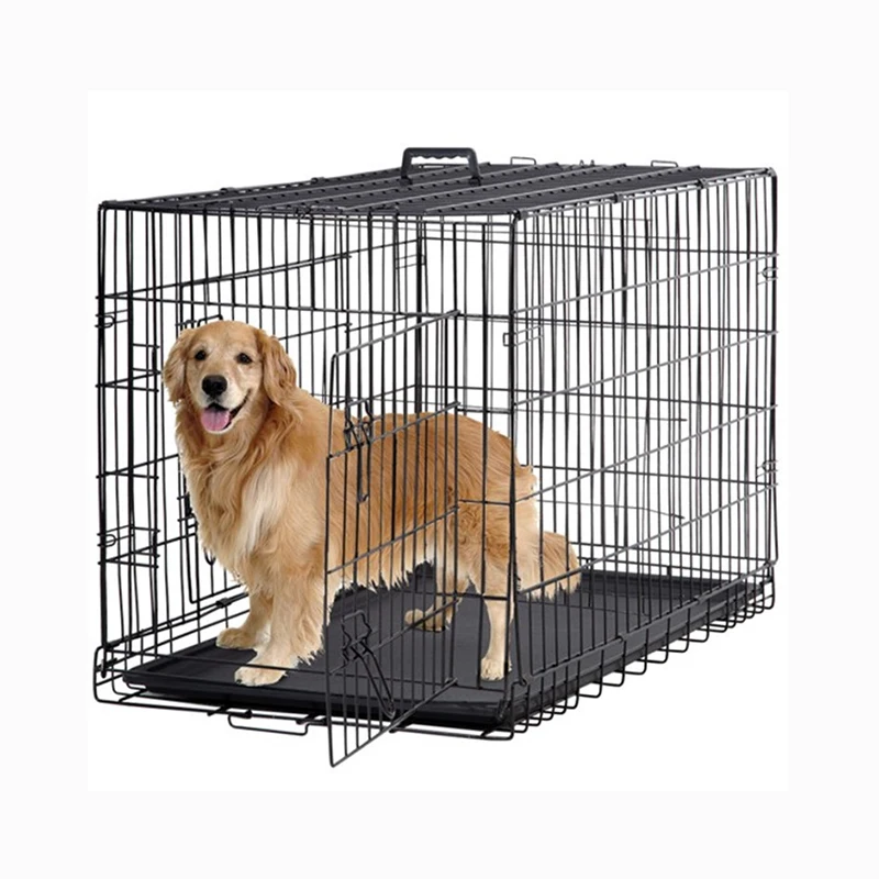 Wholesale China Stackable Stainless Steel Mesh indoor 42 Inch  Animal Cat Pet crate Kennels Dog Cages for small dogs