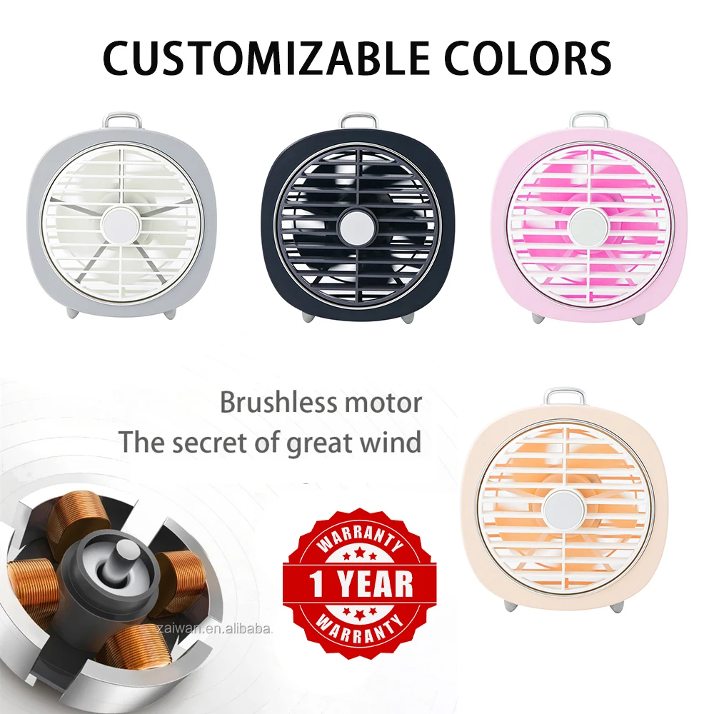 USB Desktop Fan LED Light BSCI Custom Warm Light Fan Portable Wholesale Mini Ventilation DC 5V desk bldc fan