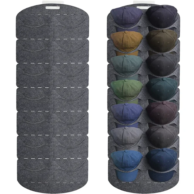 2025 Best Selling Felt Hat Storage Bag Cap Organizer Hat Holder Hanging The Door Hat Storage Organizer