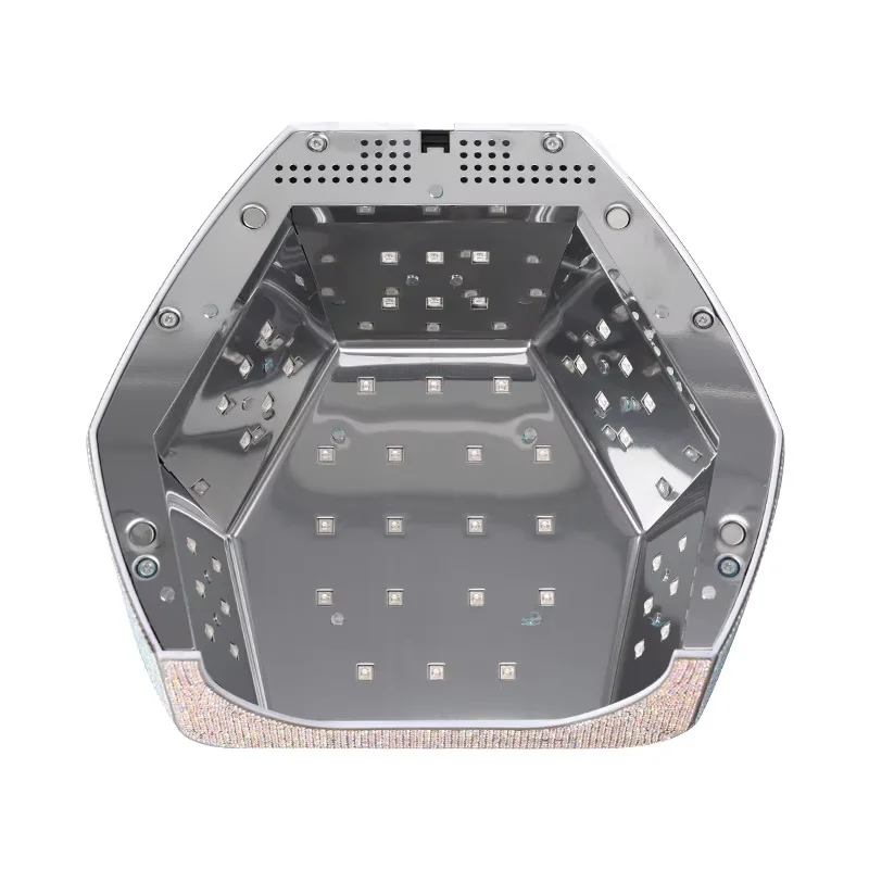 2024 180W Fast Curing Gel Polish Nail Lamp L7 Metal Reflective Inner Red Light UV LED Nail Phototherapy Lamp Dryer with Diamond