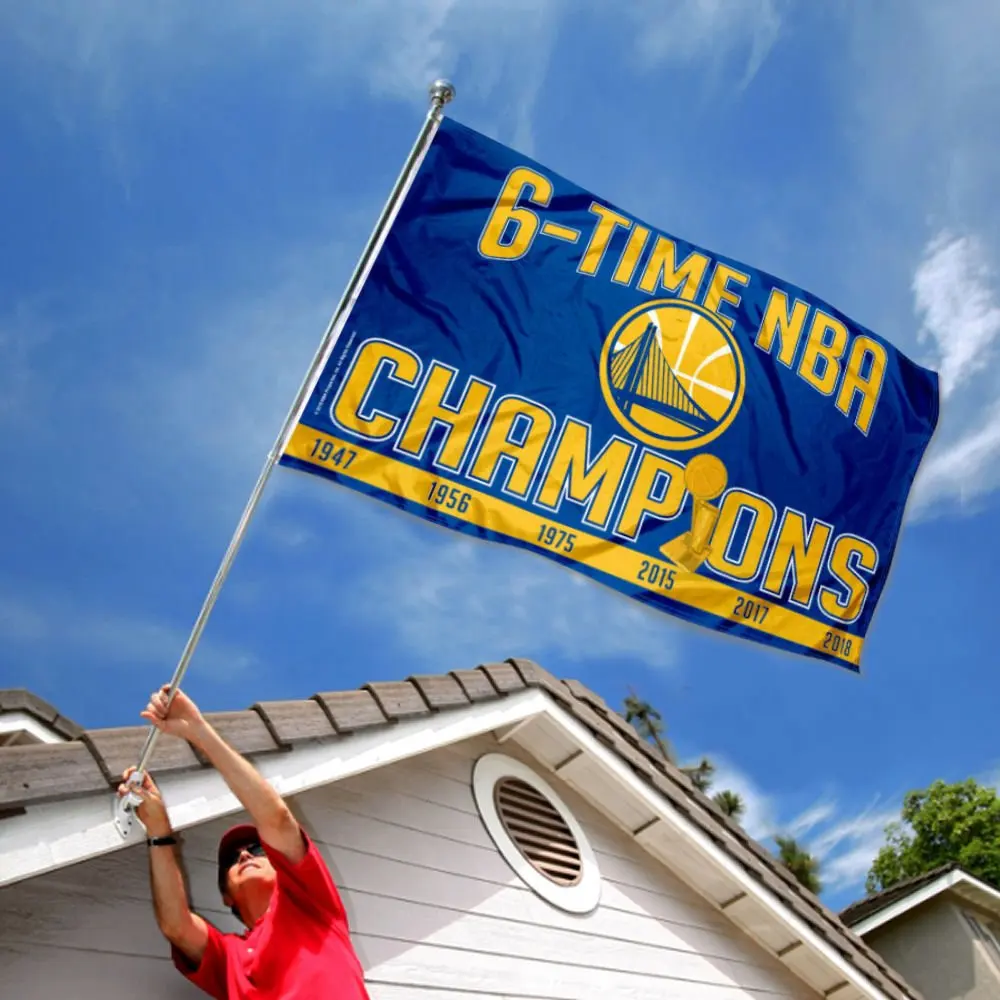 
Golden State Warriors 6 Time NBA Champions Flag and Banner 