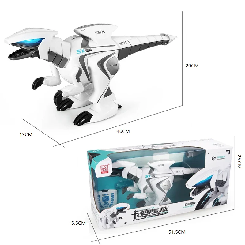 Caro IR Remote Control Intelligent Dinosaur G17 Infrared Touch Sensing RC Programming Bionic Stunt Robot Simulation Electric Toy