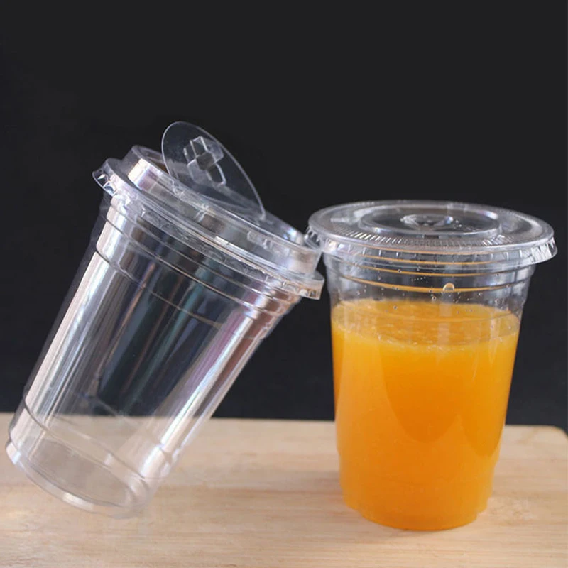 7 8 9 10 12 14 16 20 24 30 32 oz clear cold beverage pet plastic cup custom logo disposable plastic cups with dome lid