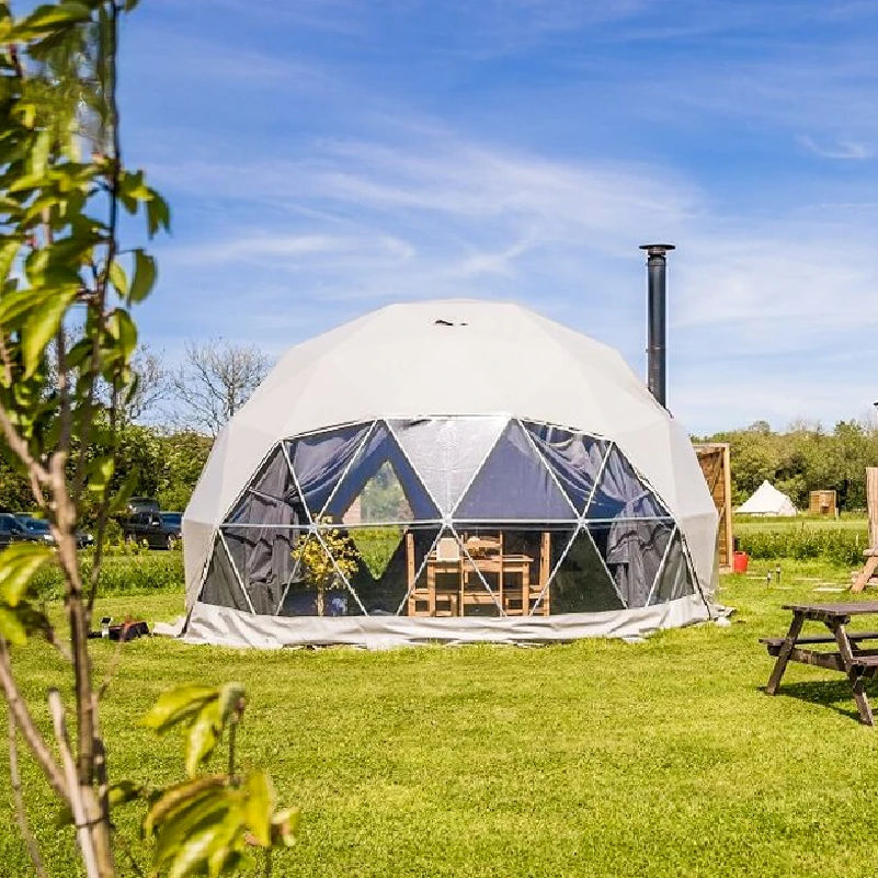 High quality outdoor hotel resort PVC leisure round PVC ground wire luxury Dome House tent