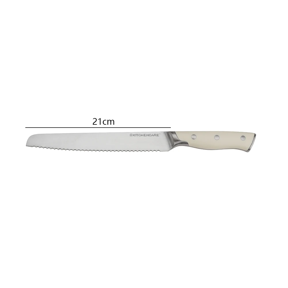 KITCHENCARE ABS professional cake kitchen knives white Cuchillo stainless steel bread knife