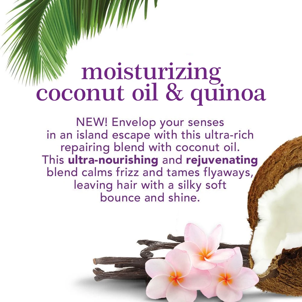 Beaver Shampooing Naturel Repair Shampoo Organic Coconut Oil & Quinoa Hair Shampoo and Conditioner for Normal and Dry Hair