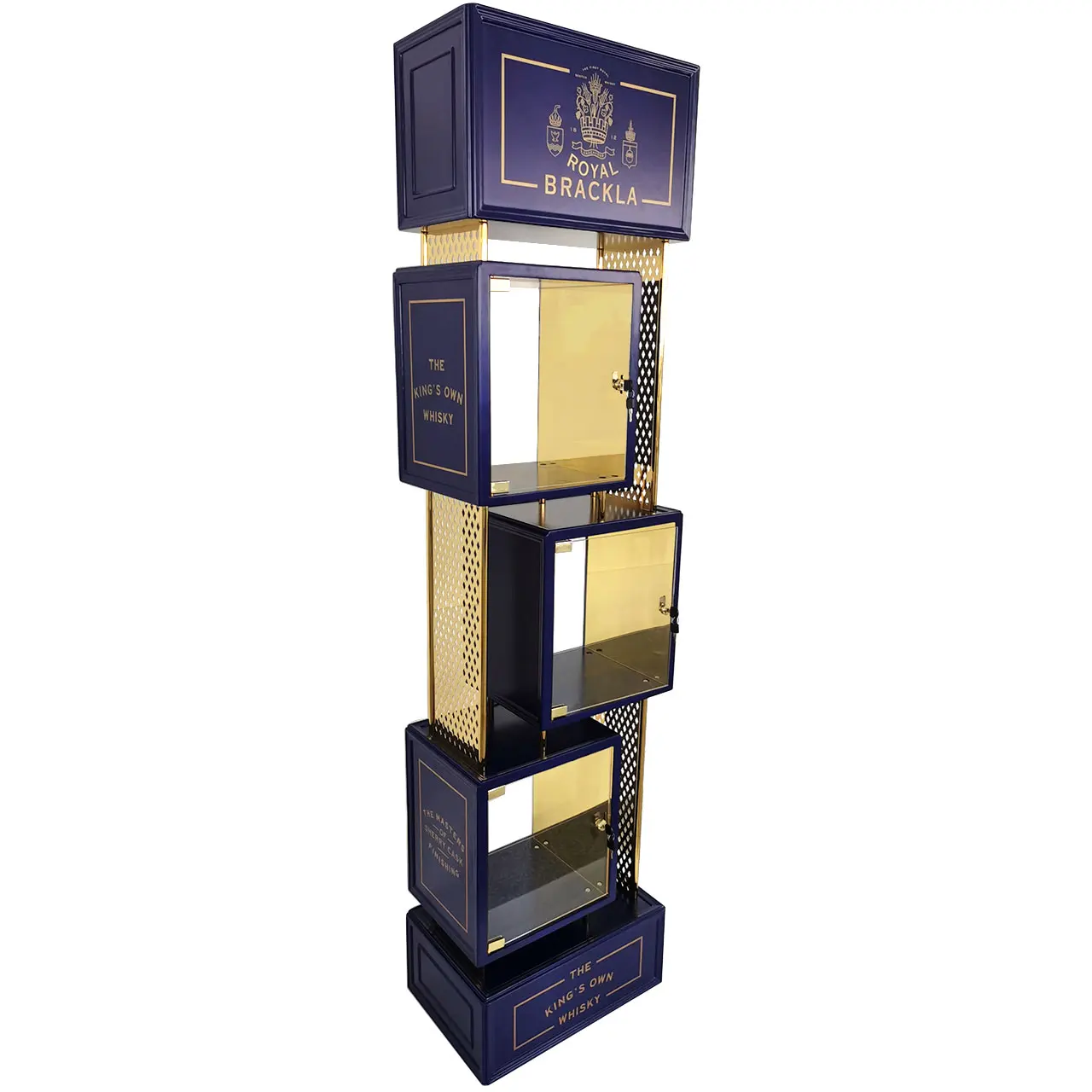Wooden Led Liquor Bottle Display Glass Surfaces Bottle Display Shelf Whiskey Rack MDF Boutique Display Stand For Wine Store