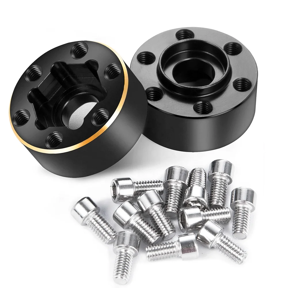 Super 6/9/12mm Wheel Hub Hex Adapter Brass Counterweight for 1.9inch Wheels Rims 1/10 RC  Car Axial SCX10 TRX4 TRX6 Spare Parts
