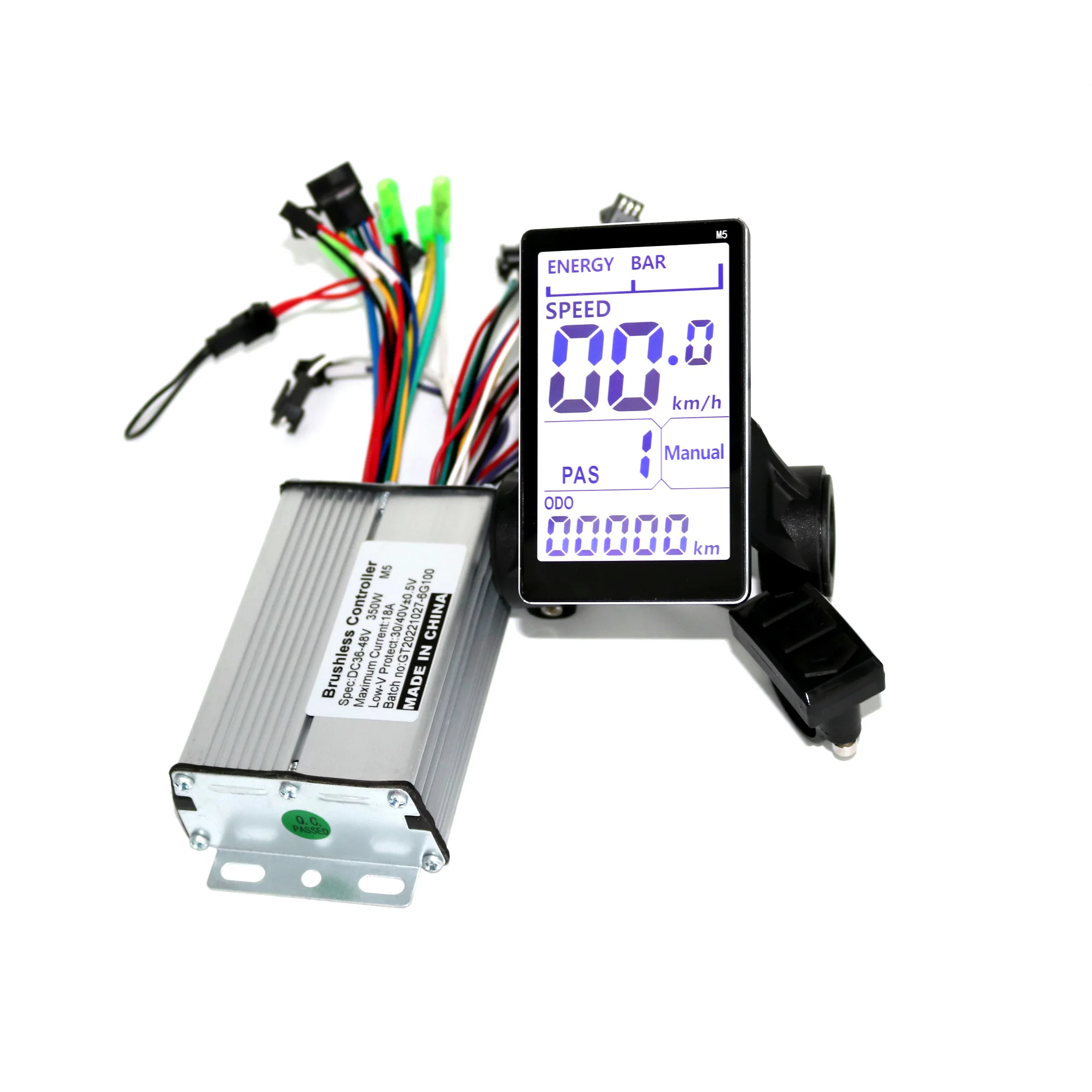 36V 48V 350W Brushless DC Motor Controller Ebike Controller +M5 LCD Display One Set