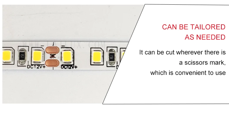 12V 24V led strip light SMD 2835 PCB 8mm width Flexible 3 in 1 Light Strip Cold White LED linear bar strip