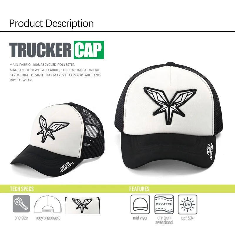 Oem Custom embroidery Logo a frame hat 5 Panel Mesh Sports Baseball Cap Wholesales Tennis Outdoor Sports Trucker hat Caps