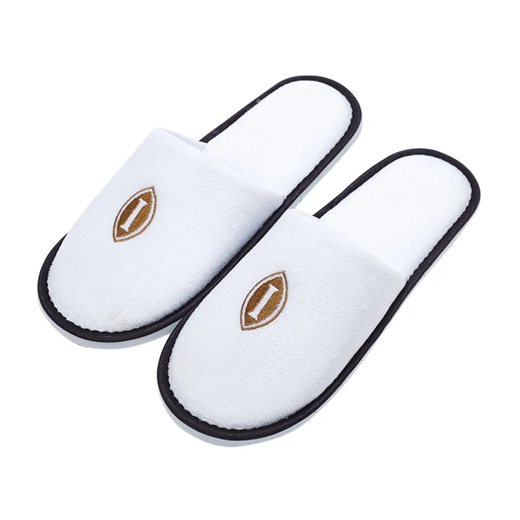 5-Star Disposable White Cotton Slippers Luxury Hotel Slippers Custom Logo