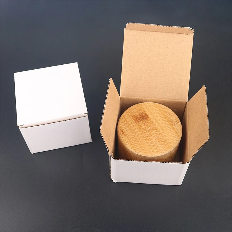 Kitchen Storage Box Container Magnetic Lid Jars,Round Bamboo Salt Pepper Seasoning Box