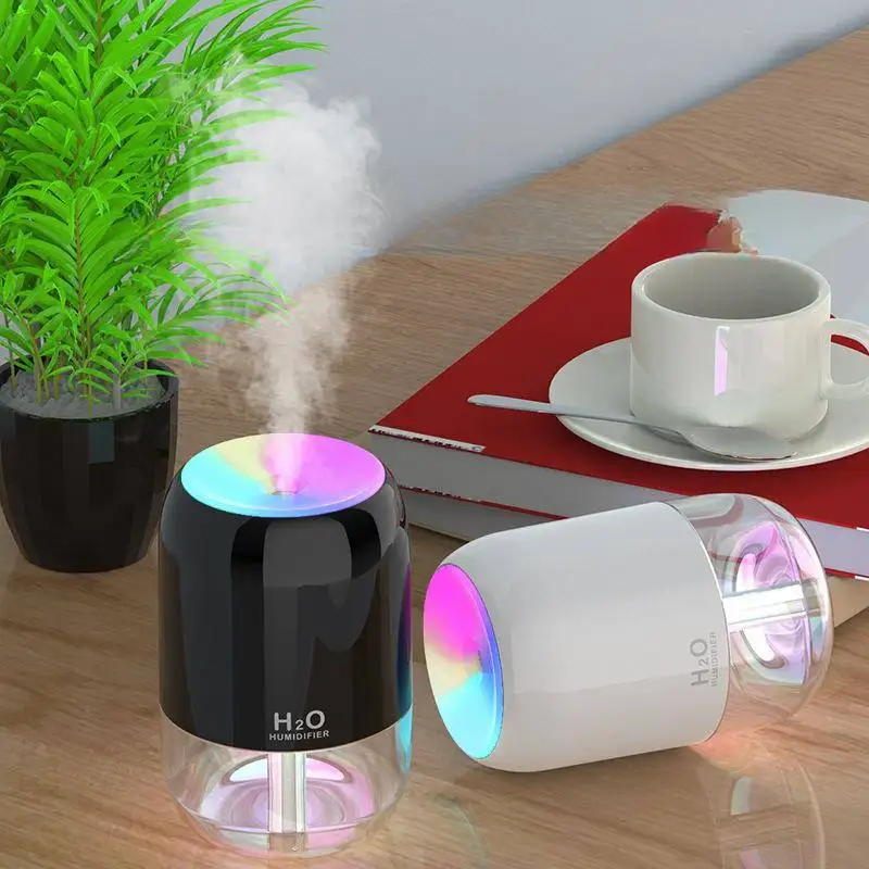 Portable Humidifier Colorful Night Light USB Ultrasonic Mist Maker Essential Aroma Oil Diffuser Air Humidifier For Home Office