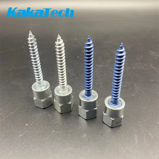 Geomet Sammys Threaded Rod Fitting Vertical Carbon Steel Galvanized Screw Anchor for Wood